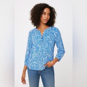 Lilly Pulitzer Camille Silk Top XS